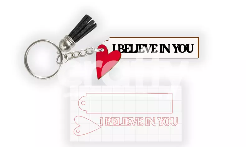 I Believe In You Recovery Key Chain SVG For Laser Cutting | Crafty