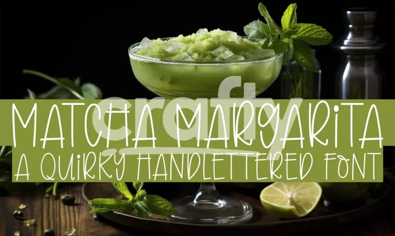 Matcha Margarita - A Quirky Handlettered Font | Crafty