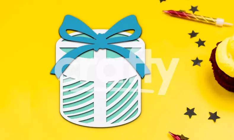 Layered gift paper cut | 3D Present papercut | Crafty