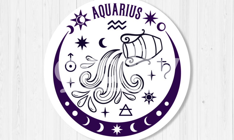 Aquarius Zodiac Sign Svg Cut File Crafty