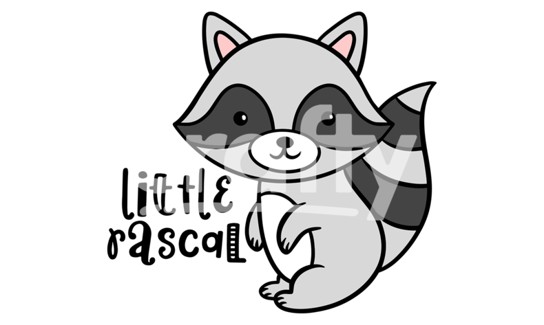 Little Rascal | Racoon SVG | Crafty