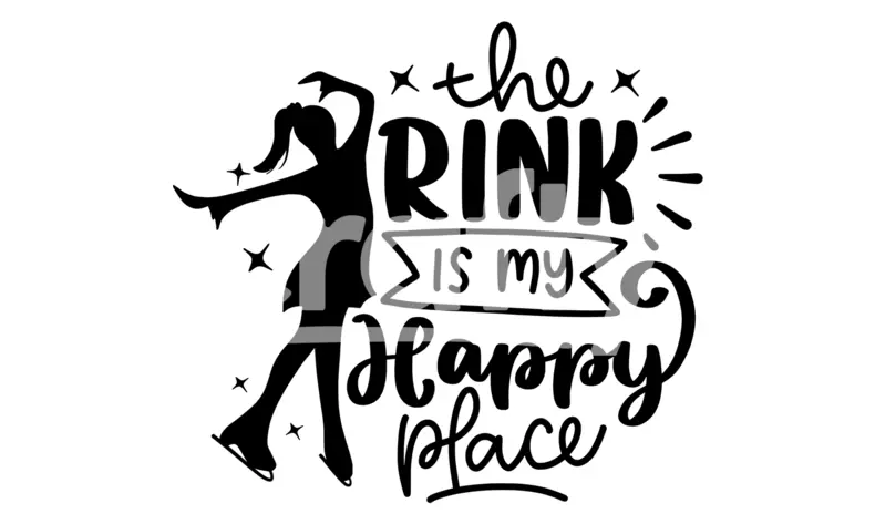 The Rink Is My Happy Place | Figure Skating SVG Cut File | Crafty