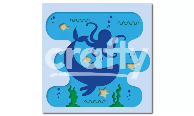 Octopus Shadow Box SVG | Ocean Paper Cut Project | Crafty