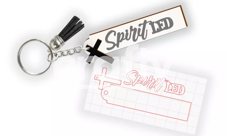 Spirit Led Recovery Key Chain SVG For Laser Cutting | Crafty