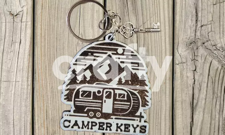 Camper Keys Keychain Laser SVG | Crafty