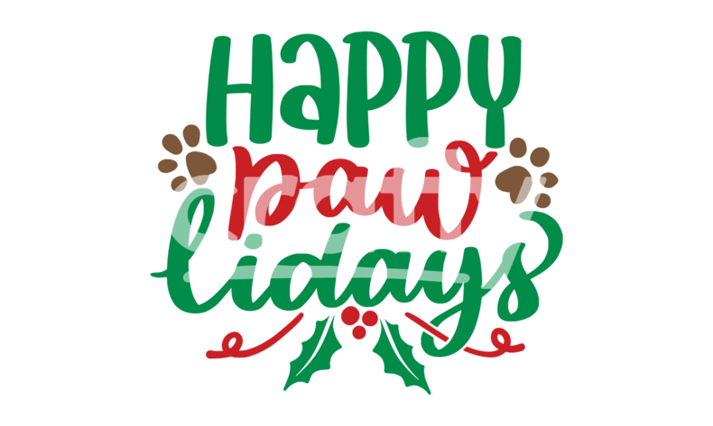 Happy Pawlidays SVG Cut File | Crafty