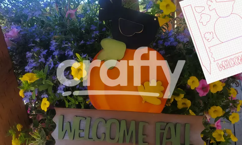 Welcome Fall Yard Sign SVG For Laser Cutting | Crafty