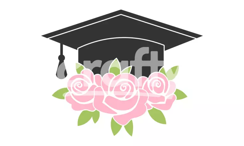 Graduation Cap With Roses | Graduation SVG | Crafty
