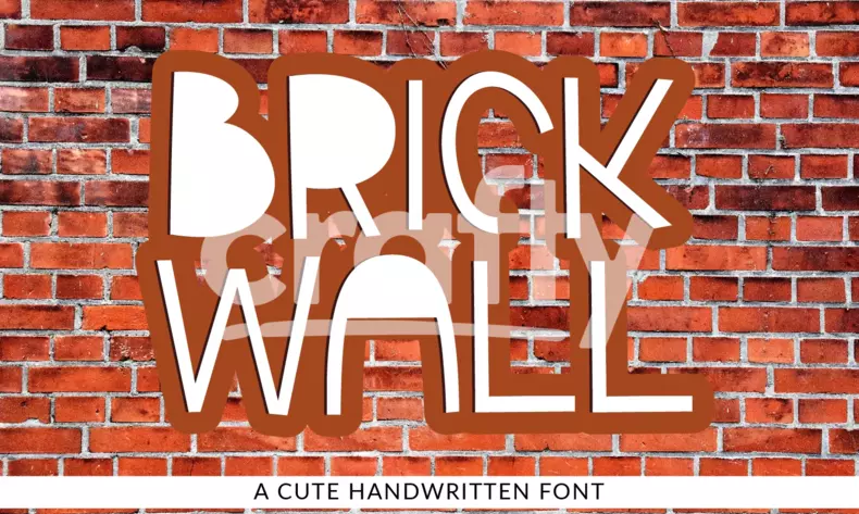 Brick Wall | A playful handwritten font | Crafty