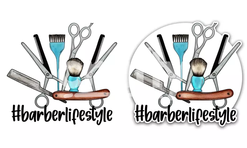 Barber Lifestyle Sublimation | Barber Lifestyle Sticker | Crafty