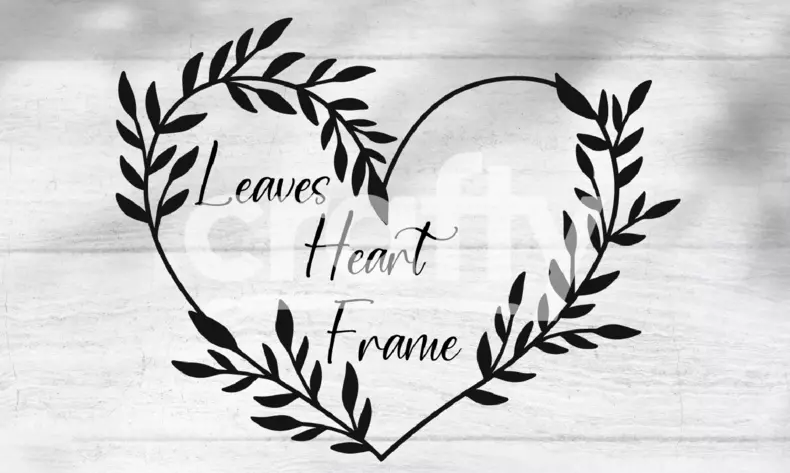 Heart Floral Frame SVG Cut File | Crafty