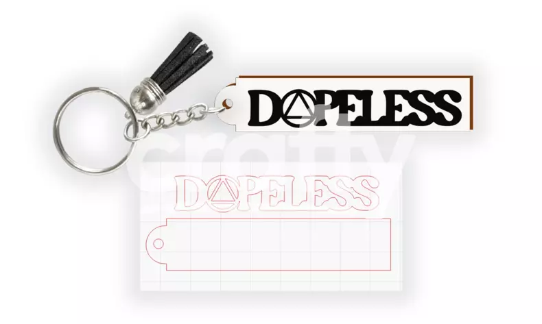 Dopeless recovery Key Chain SVG For Laser Cutting | Crafty