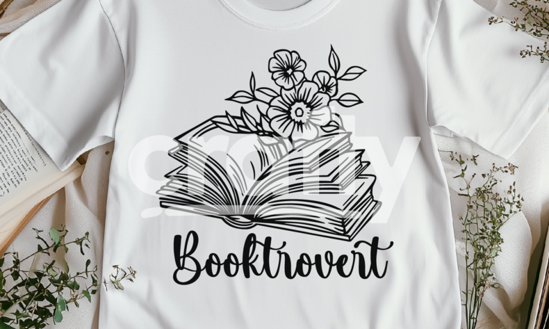 Booktrovert SVG | Book Lover Quote Cut File | Crafty