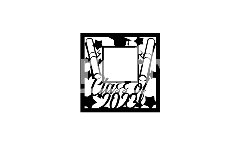 Graduation Photo Frame SVG | Class of 2023 Paper Cut Project | Crafty