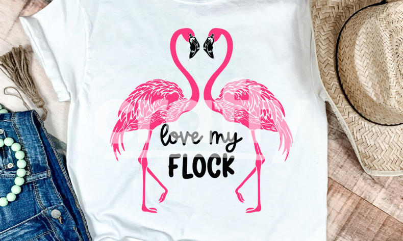 Love My Flock Quote SVG | Flamingo Cut File | Crafty