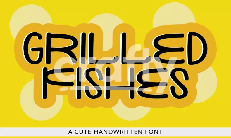 Grilled Fishes | A playful handwritten font | Crafty