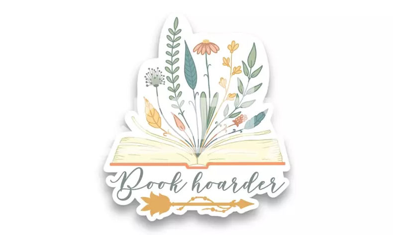 Book Hoarder | Books Sticker Cut File Design | Crafty