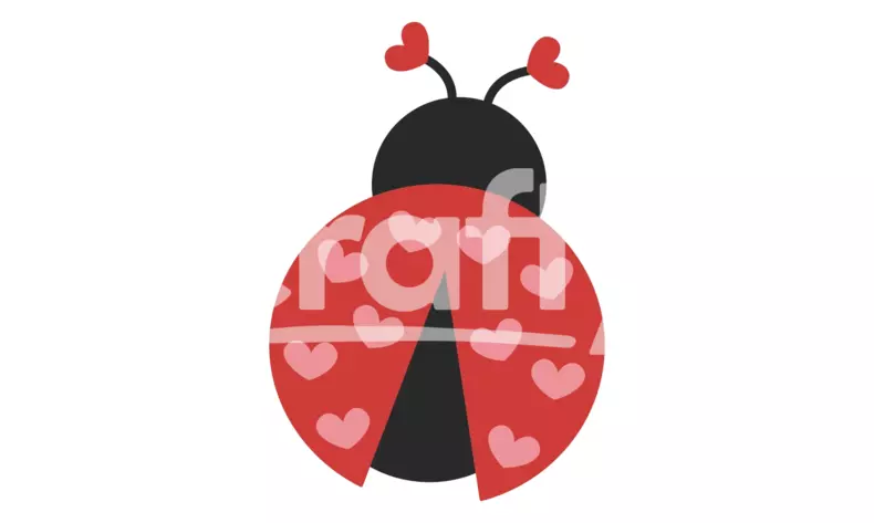 Ladybug With Hearts | Ladybug SVG | Crafty