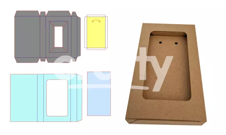 Square Window Key chain box SVG cut file | Crafty