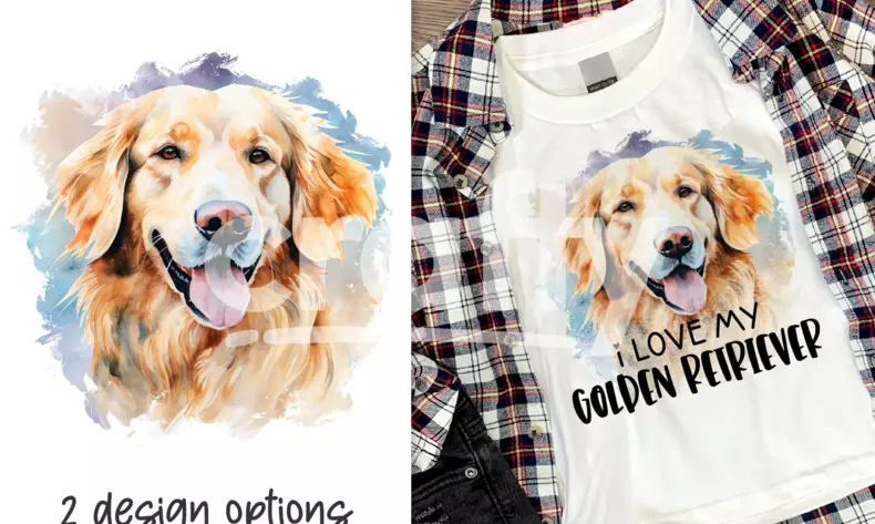 I Love My Golden Retriever | Dog Breeds Sublimation Design | Crafty