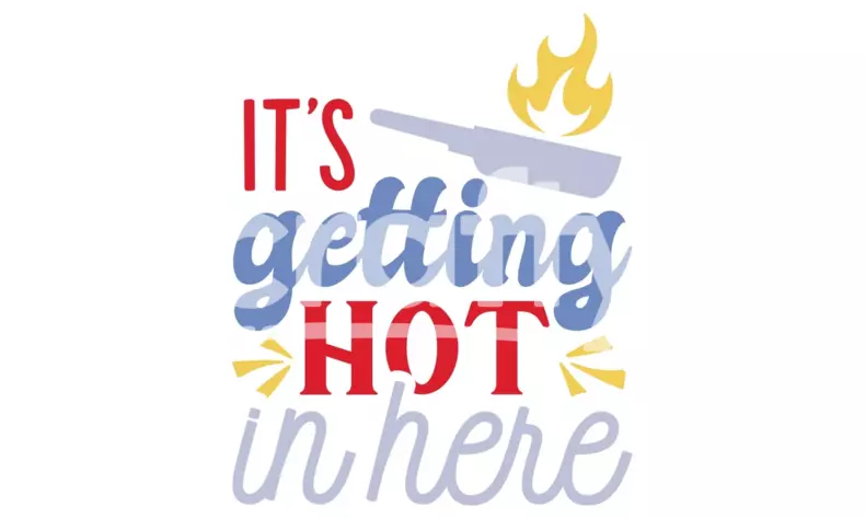 It's Getting Hot In Here | Funny Pot Holder SVG Cut File Design | Crafty