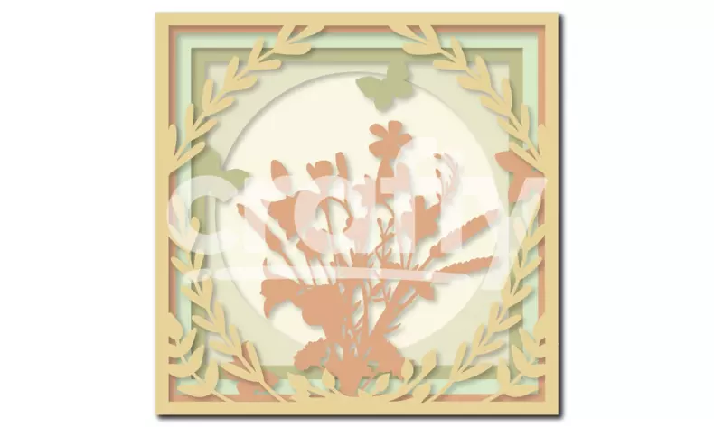 Wildflower Shadow Box SVG | Bouquet Paper Cut Design | Crafty
