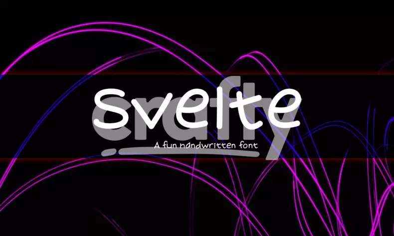 Svelte | A Fun Handwritten Font | Crafty