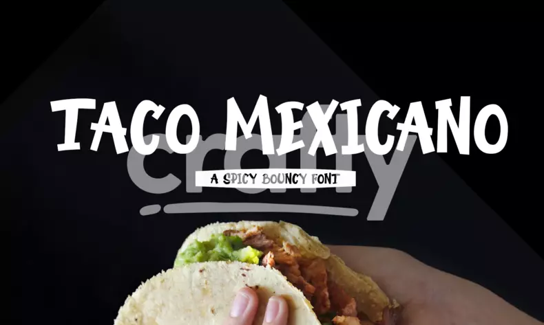 Taco Mexicano | A Spicy Bouncy Font | Crafty