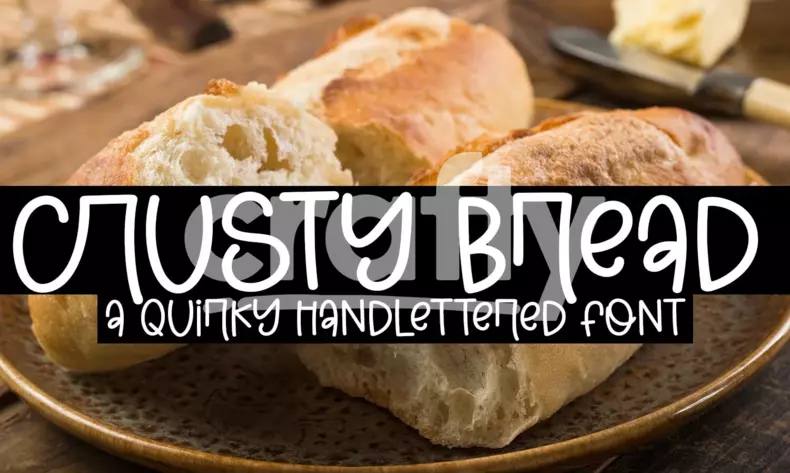 Crusty Bread - A Quirky Handlettered Font | Crafty
